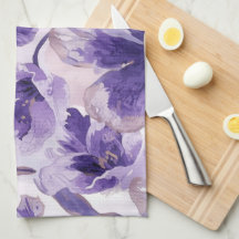 Violette Blüten Aquarell Lila Blumen Gemalt
