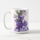 Violette Blüten   Kaffeetasse (Links)