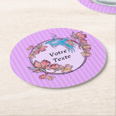 violette Blütenkrone Runder Pappuntersetzer (Angewinkelt)