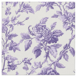 Violette botanische Blumeng toile Stoff