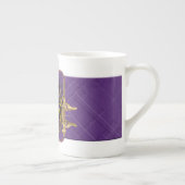 Violette Buchstabe-Monogramm-Knochen-China-Tasse Porzellantasse (Rechts)