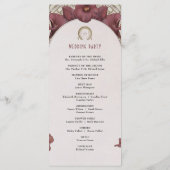 Violette Calla-Lilien-Hochzeitsprogramm Art Nouvea Programm (Rückseite)