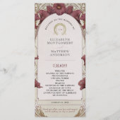 Violette Calla-Lilien-Hochzeitsprogramm Art Nouvea Programm (Vorderseite)