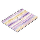 Violette Creme-Iris-Streifen Notizblock (Linke Seite)