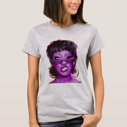 Violette Dame T-Shirt (Vorderseite)