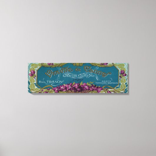 Violette De Cannes Soap LabelParis, Frankreich Leinwanddruck (Vorderseite)