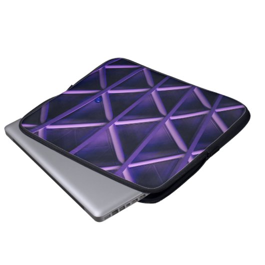 Violette Decke mit knisterndem Kreuz; Blu Laptopschutzhülle (Vorne Knopf)