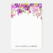 Violette drapierte post-it klebezettel (Vorderseite)