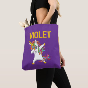 Violette elegante moderne lustige Typografie Tasche
