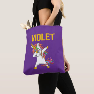 Violette elegante moderne lustige Typografie Tasche