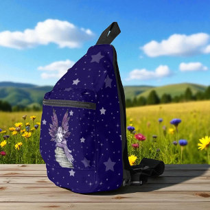 Violette Fee und Schmetterling Crossbody Bag
