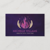 Violette Flamme - HeilHände - Aquarell Visitenkarte (Vorderseite)