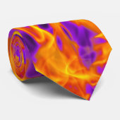 Violette Flamme | Moderne abstrakte Energiedesign Krawatte (Gerollt)