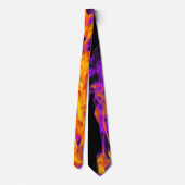 Violette Flamme | Moderne abstrakte Energiedesign Krawatte (Rückseite)