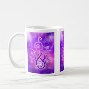 Violette Flamme/violettes Feuer Kaffeetasse