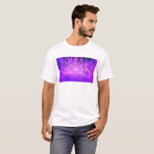 Violette Flammen-Blume des Lebens T-Shirt (Vorne ganz)