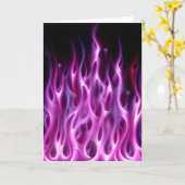 Violette Flammen Karte (Gelbe Blume)