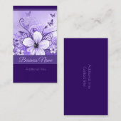 Violette florale Visitenkarte 2 (Vorne/Hinten)