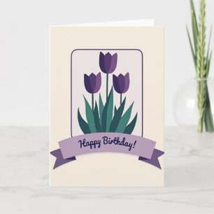 Violette Geburtstagskarte Karte