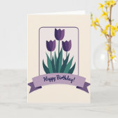 Violette Geburtstagskarte Karte (Gelbe Blume)