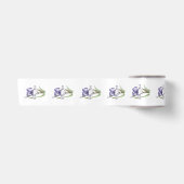 Violette gekrauste Iris Satinband (Vorderseite)