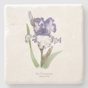 Violette gekrauste Iris Steinuntersetzer