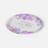 Violette Geranien Braut-Brunch-Party Pappteller (Schrägansicht)