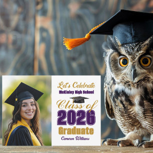 Violette Goldklasse 2026 Foto-Abschlussfeier Einladung