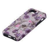 violette Handglocken und rosa Schmetterlingsmuster Case-Mate iPhone Hülle (unten)