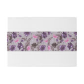 violette Handglocken und rosa Schmetterlingsmuster Einladungsbanderole (Rückseitenbeispiel)