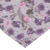 violette Handglocken und rosa Schmetterlingsmuster Kurzer Tischläufer (Ecke)