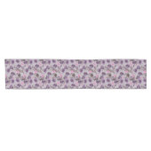 violette Handglocken und rosa Schmetterlingsmuster Kurzer Tischläufer (Horizontal)
