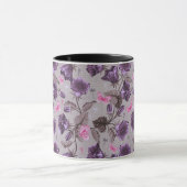 violette Handglocken und rosa Schmetterlingsmuster Tasse (Zentrum)