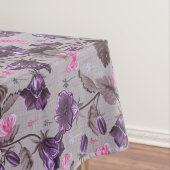 violette Handglocken und rosa Schmetterlingsmuster Tischdecke (Beispiel)