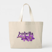 Violette Hepatica-Blumen Benutzername Jumbo Stoffbeutel (Rückseite)