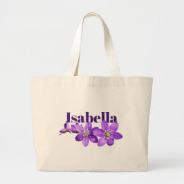 Violette Hepatica-Blumen Benutzername Jumbo Stoffbeutel