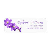 Violette Hepatica-Blumen Rücksendeadresse (Vorne)