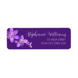 Violette Hepatica-Blumen Rücksendeadresse