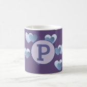 Violette Herz-Buchstabe-Tasse Kaffeetasse (Mittel)