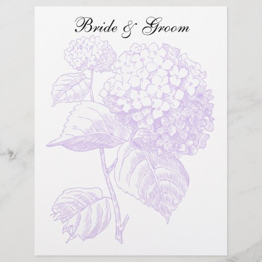 Violette Hortensie (Vorderseite)