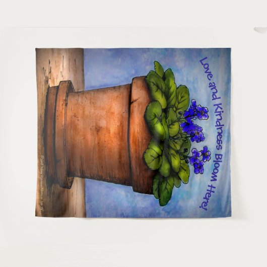 Violette im Blut Wandteppich (Vorderseite (Horizontal))