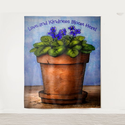 Violette im Blut Wandteppich (Vorderseite)