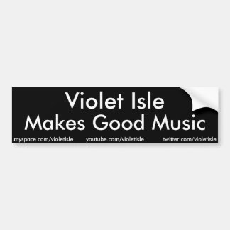 Violette Insel macht guten Musikaufkleber Autoaufkleber