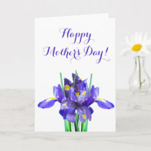 Violette Iris Muttertags-Karte