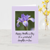 Violette Iris Muttertagskarte Karte (Gelbe Blume)
