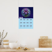 Violette Iris Wandkalender 2026 Kalender Poster (Küche)
