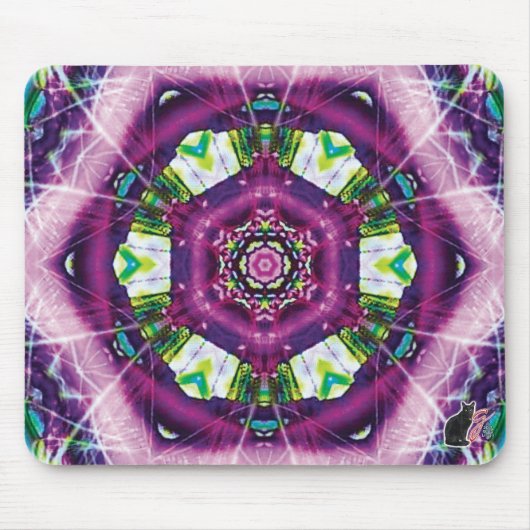 Violette Kaleidoscope Mouse Pad Mousepad (Vorne)