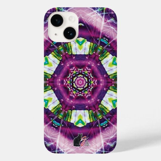 Violette Kaleidoskop Case-Mate iPhone Hülle (Rückseite)