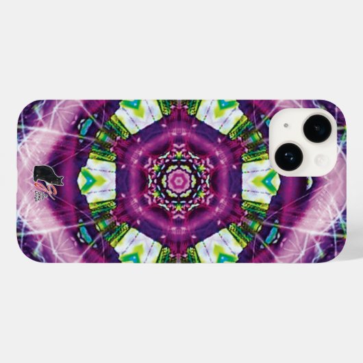 Violette Kaleidoskop Case-Mate iPhone Hülle (Rückseite (Horizontal))