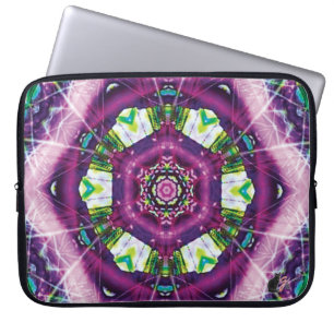 Violette Kaleidoskop Laptopschutzhülle